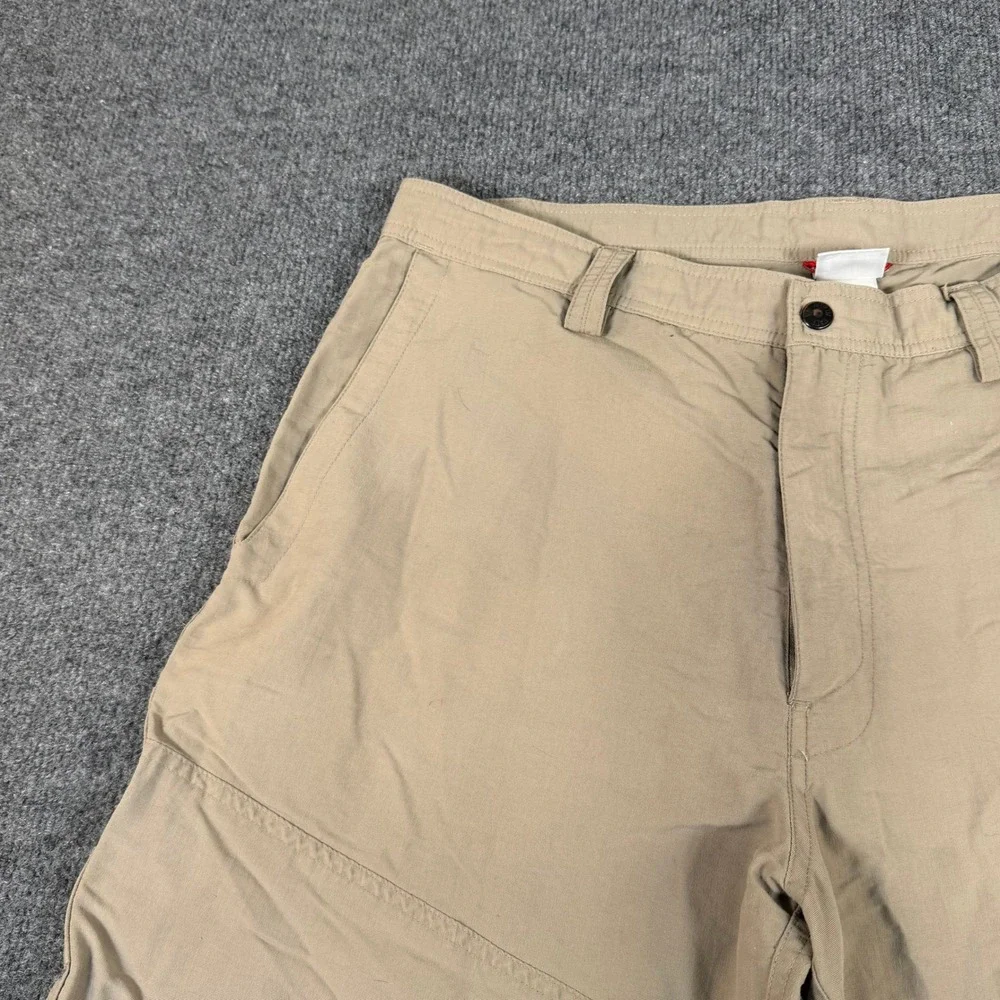 The North Face Mens Khaki Nylon Hiking Utility Shorts Tan Size 36 V608546 #2298‎